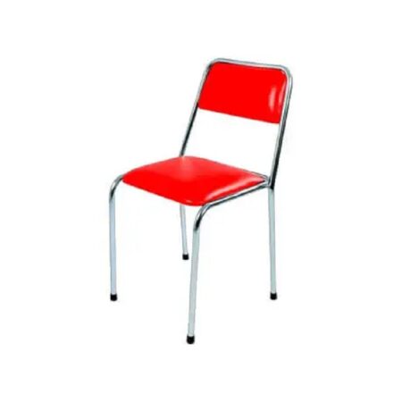 Chaise Chromé Fixe Skaï – Rouge – CHC0014RG Tunisie