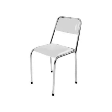 Chaise Chromé Fixe Skaï – Blanc – CHC0014BC Tunisie