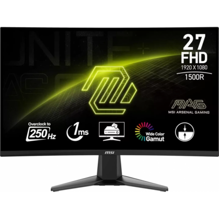 Ecran Gaming Msi Mag 27C6X 27″ Full HD Curved Va 1Ms 250Hz – Noir – 9S6-3CE01M-002 Tunisie