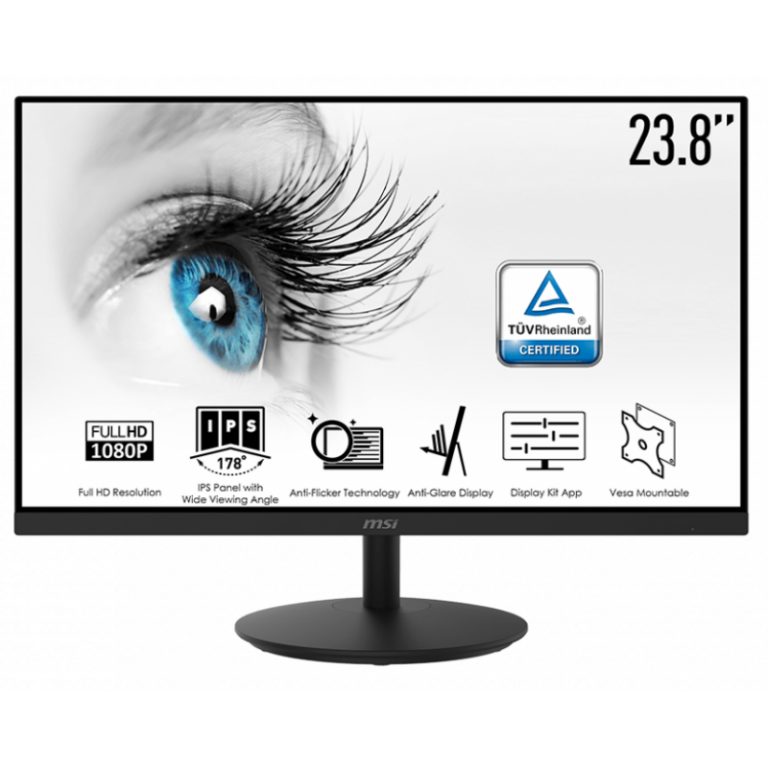 Ecran Msi Pro MP242A 23.8” Full HD 100 Hz – Noir – 9S6-3PA1CT-076 Tunisie