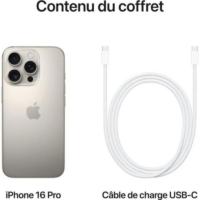 iPhone 16 Pro 6Go 512Go Gris – MYNQ3ZD/A Tunisie