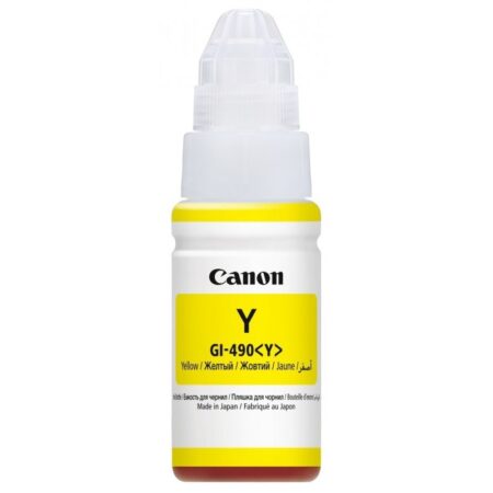 Bouteille D’encre Originale CANON GI-490 Jaune – 0666C001AB Tunisie