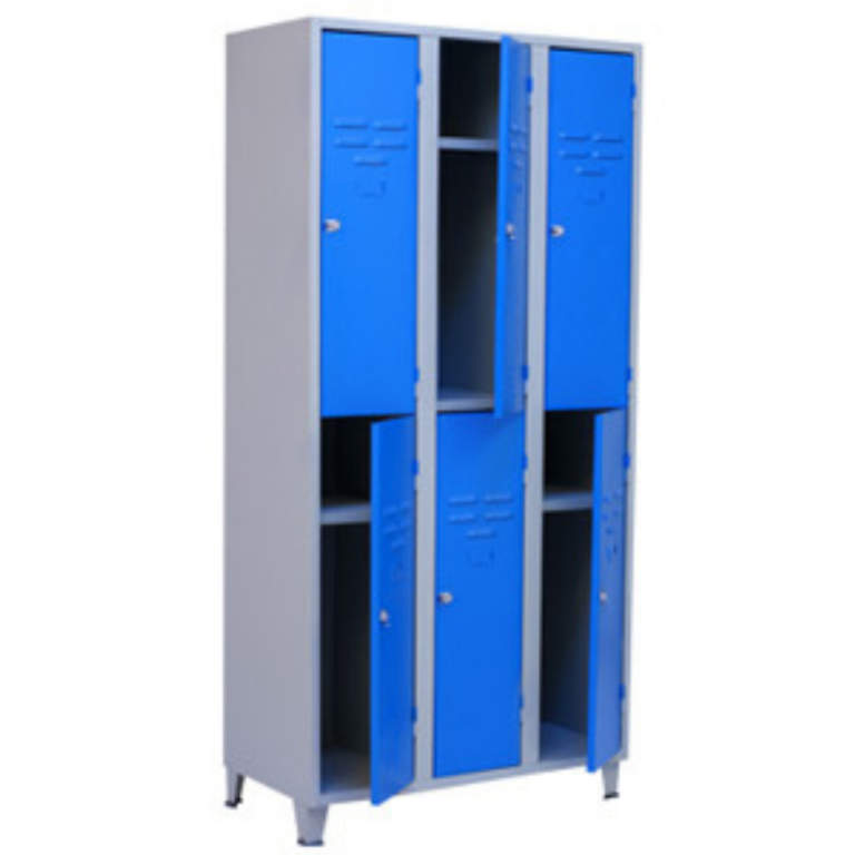 Vestiaire Indiv.6 Cases H/1680 L/670 P/400 Epoxy Gris – GD-0001729 Tunisie