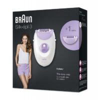 Épilateur Électrique Braun Silk-épil 3 SE3000 Blanc & Violet Tunisie