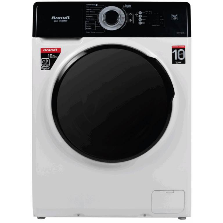 Machine À Laver Brandt Eco Inverter Avec Vapeur BAM104QVWBL Blanc Tunisie