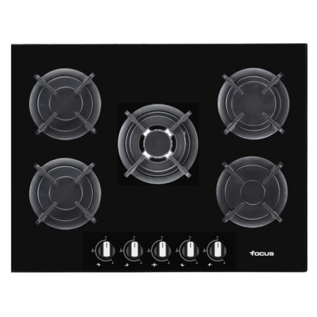 Plaque de Cuisson Focus F.417B 5 Feux 70 cm Noir Tunisie