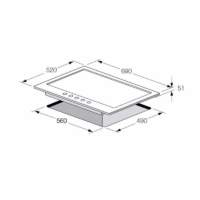Plaque de Cuisson Focus F.478X 5 Feux 70 cm Inox Tunisie