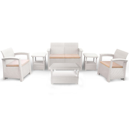 Salon De Jardin Syphax 4 Places Blanc Tunisie