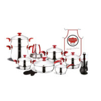Set De Cuisine Bonera 25 Pièces Inox & Doré Tunisie