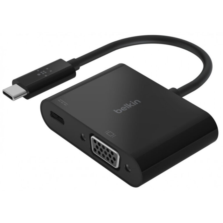 Adaptateur Belkin USB-C VERS VGA + Recharge – AVC001BTBK Tunisie