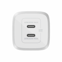 Chargeur Secteur Belkin Boostcharge Pro Double Port Usb-c Gan Avec Technologie Pps 65 W- Blanc -wch013vfwh Tunisie
