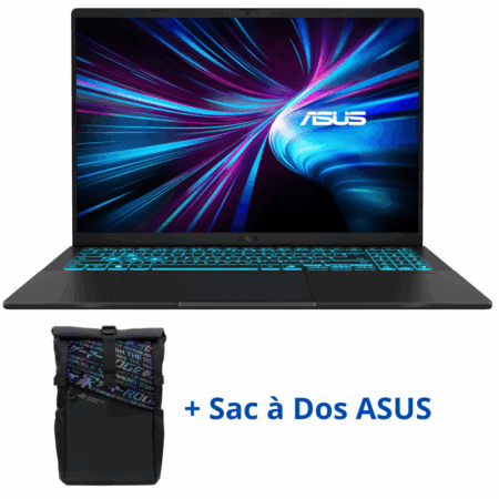 Pc Portable Gamer Asus V16 V3607VJ-RP109 Intel 7 240H 8Go 512Go SSD RTX 3050 6Go -Noir – 90NB15V1-M006C0 Tunisie