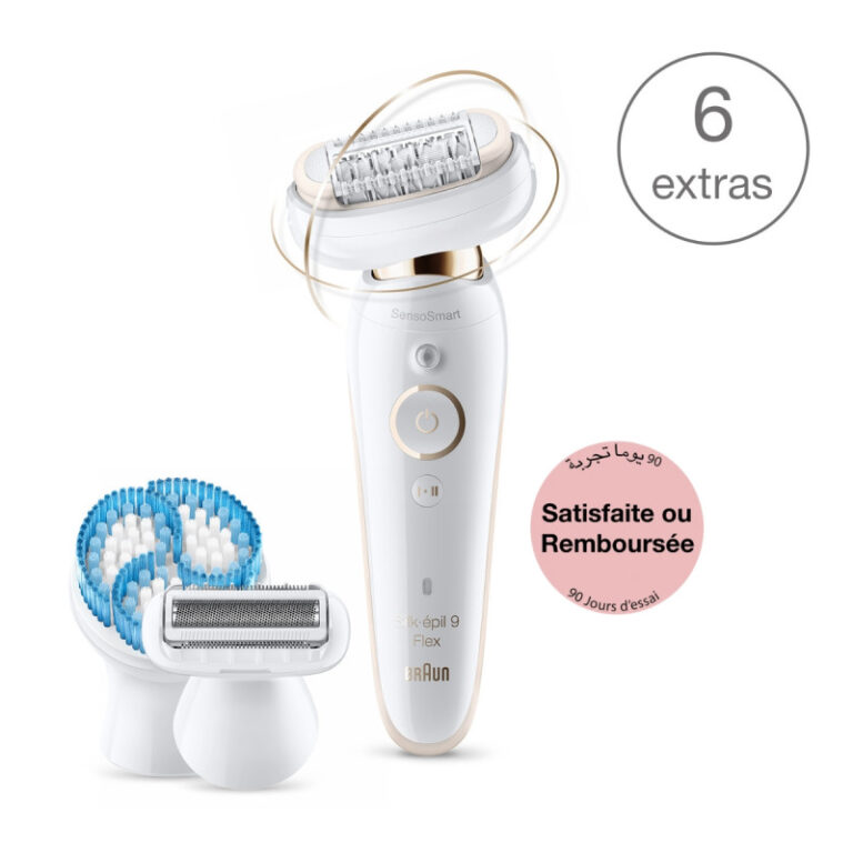 Épilateur Braun Pro 3D Silk-épil 9 Flex SES-9010 Blanc Tunisie
