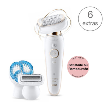 Épilateur Braun Pro 3D Silk-épil 9 Flex SES-9010 Blanc Tunisie