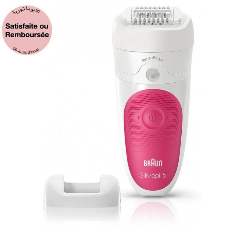 Épilateur Braun Silk-épil 5 SensoSmart SES5-500 Blanc & Rose Tunisie
