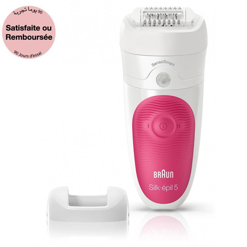 Épilateur Braun Silk-épil 5 SensoSmart SES5-500 Blanc & Rose Tunisie