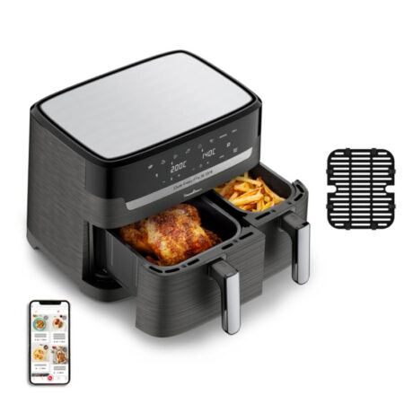 Friteuse Sans Huile Moulinex Dual Easy Fry & Grill EZ905B20 8.3 L + Mini Hachoir Noir Tunisie