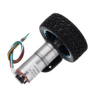 Kit Moteur Réducteur avec encodeur JGA25- 370 DC 6v 210 RPM, Roue 65mm support et écrous Tunisie