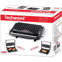 Panini Grill à Contact Techwood 750 W TPG-756 Noir Tunisie