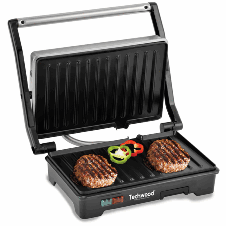 Panini Grill à Contact Techwood TPG-1756 Inox Tunisie