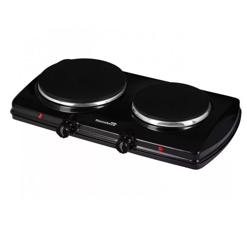 Plaque De Cuisson Électrique 2 Feux Hausberg 2500W HB-520NG Noir Tunisie