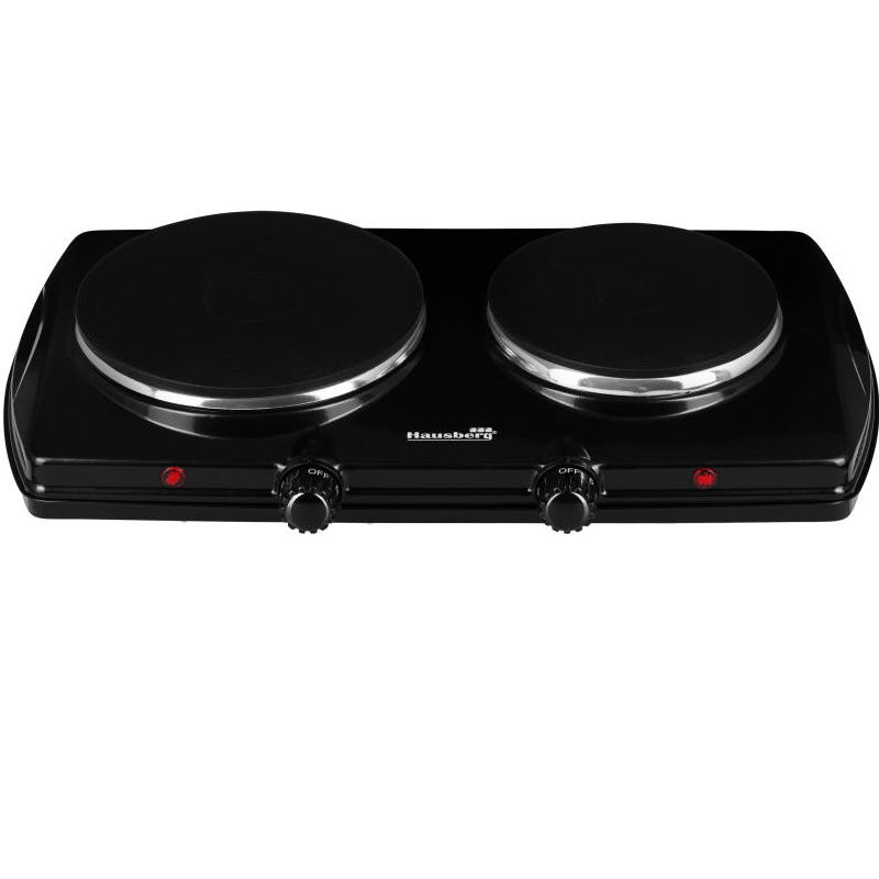 Plaque De Cuisson Électrique 2 Feux Hausberg 2500W HB-520NG Noir Tunisie