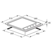 Plaque de Cuisson Focus F.400X 4 Feux 60 cm Inox Tunisie