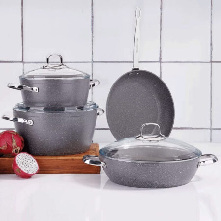 Set De 7 Pièces Korkmaz A2892 Granite Gris Tunisie
