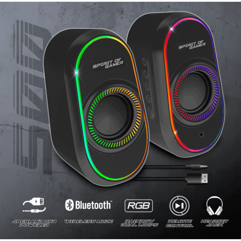 Haut-parleur Gamer Sans Fil Spirit Of Gamer Fanatic 500 Rgb – Noir- SP-5500-BK Tunisie