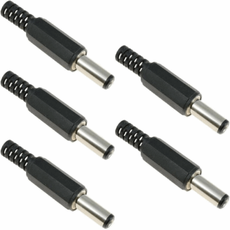 Lot de 10 Connecteur Jack mâle DC à souder diametre:2.1mm x 5.5mm Tunisie