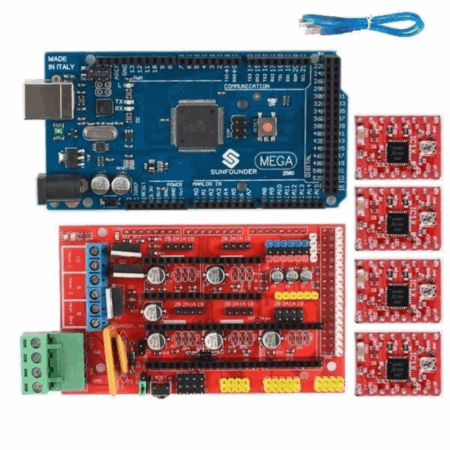 Carte 3D Printer RAMPS 1.4 Controller + carte MEGA2560 R3 + 4 x A4988 avec dissipateur thermique Tunisie