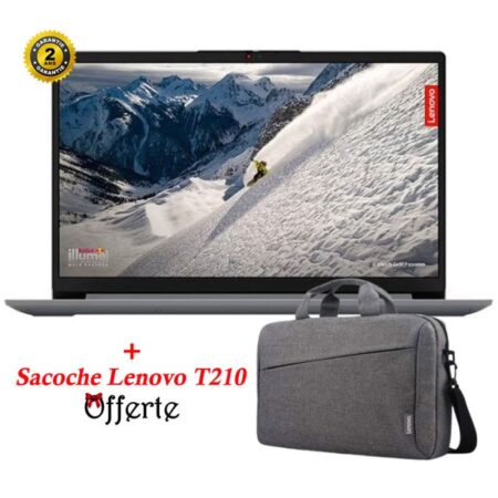 Pc Portable Lenovo IdeaPad1 15AMN7 AMD Ryzen 3 8Go 512Go SSD – Gris – 82VG00Q5FG Tunisie