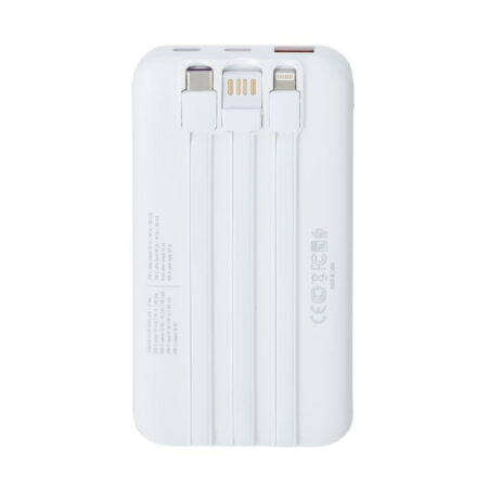 Power Bank RivaCase 10000 mAh – Blanc- VA2211 Tunisie