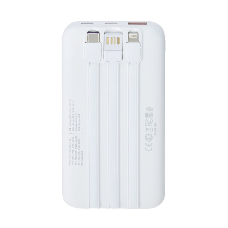 Power Bank RivaCase 10000 mAh – Blanc- VA2211 Tunisie