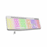 Clavier Gamer Sans Fil ADVANCE R-TYPE CLA-310 RGB Blanc – CLA-310WT Tunisie