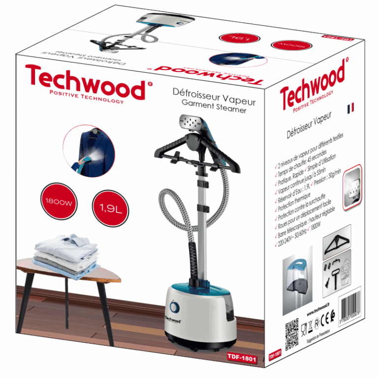 Défroisseur Vertical à Vapeur Techwood 1800 W TDV-1801 Blanc Tunisie