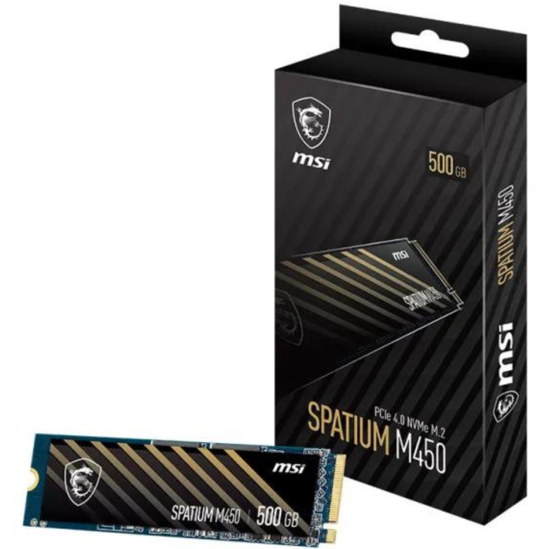 Disque Dur Interne SSD MSI SPATIUM M450 v1 PCIe 4.0 NVMe M.2 500 Go – S78-440K380-P83 Tunisie
