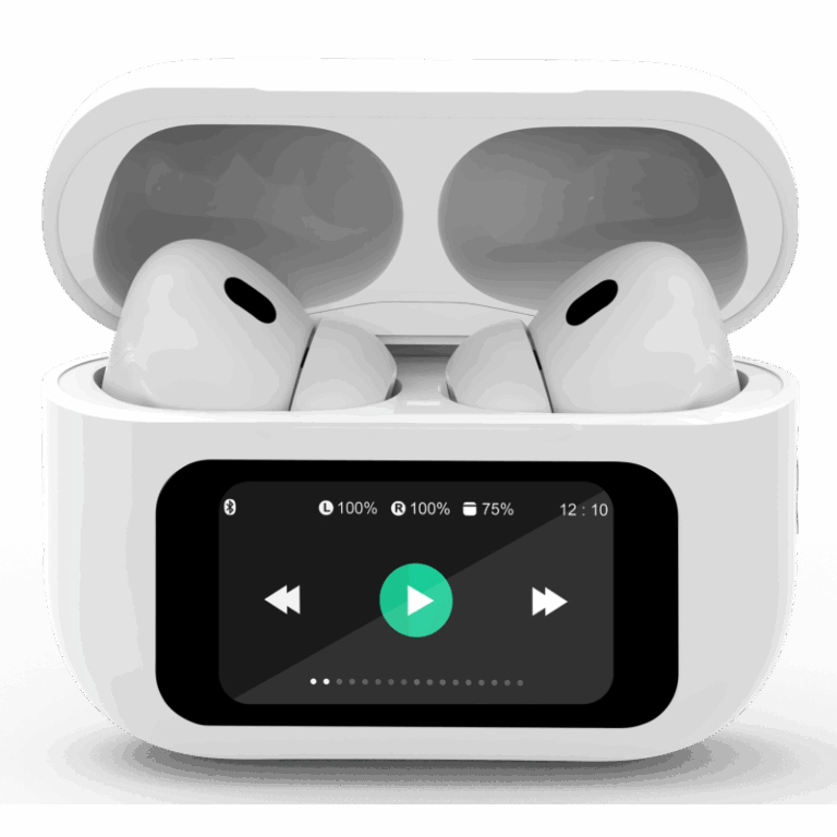 Écouteurs Sans Fil Gembird TWS-LCD-ANC-01-BK Hi-Fi In-ear Blanc Tunisie