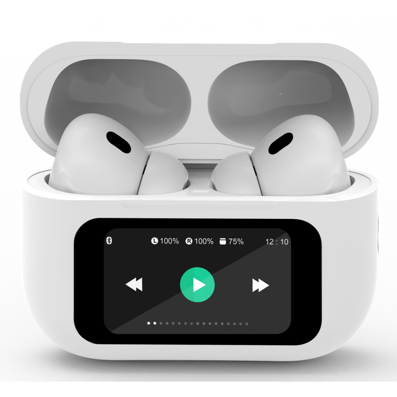 Écouteurs Sans Fil Gembird TWS-LCD-ANC-01-BK Hi-Fi In-ear Blanc Tunisie