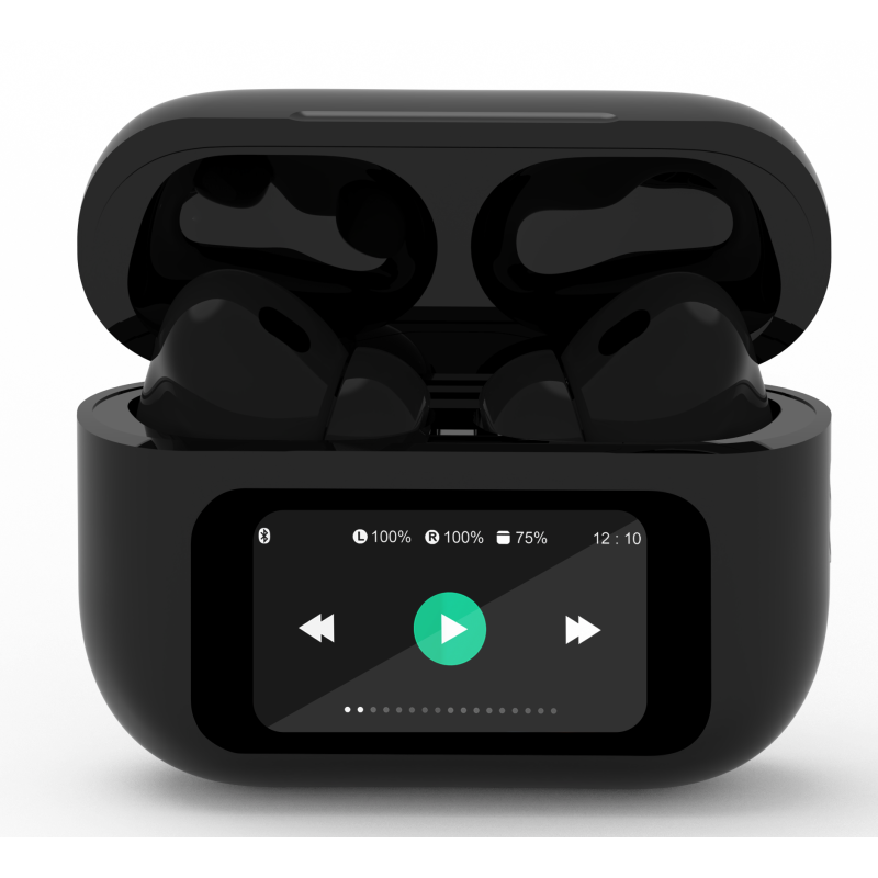 Écouteurs Sans Fil Gembird TWS-LCD-ANC-01-BK Hi-Fi In-ear Noir Tunisie