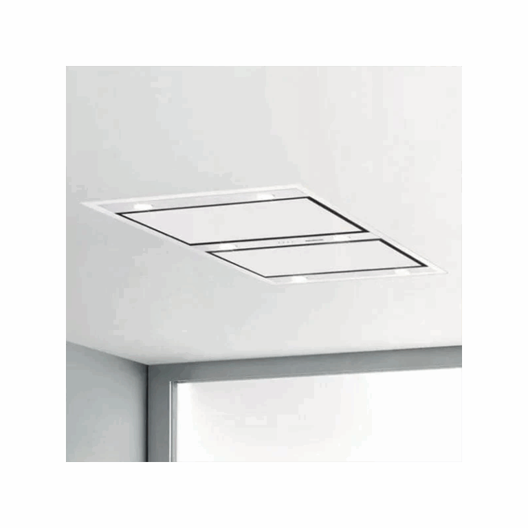 Hotte Plafond Encastrable Silverline 100 cm 4226.100W Verre Blanc Tunisie