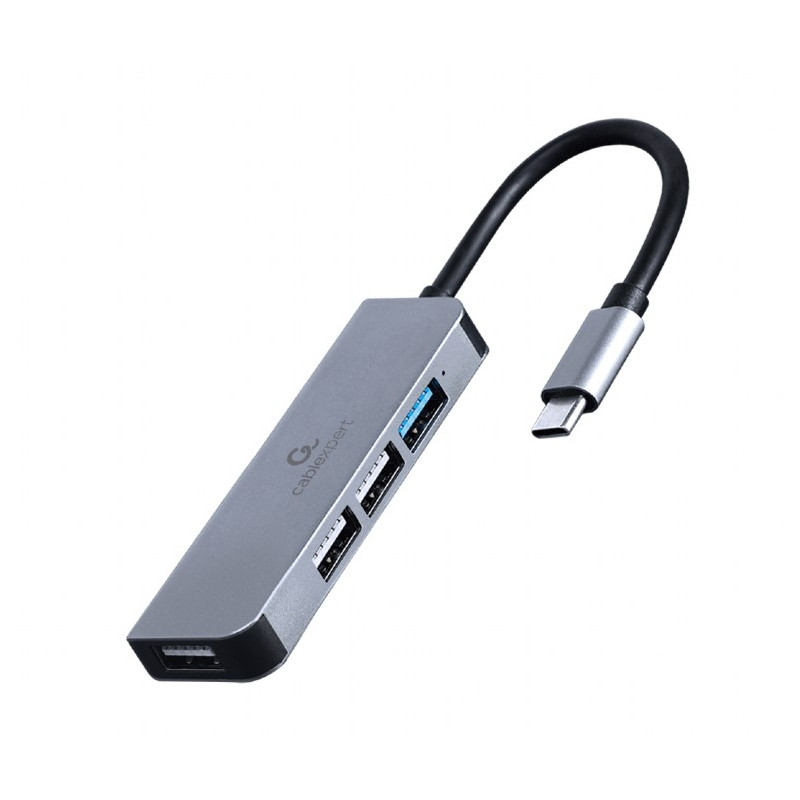 Hub Usb Type C Gembird 4 Ports Usb (1 x USB 3.1 + 3 x USB 2.0) – Gris -UHB-CM-U3P1U2P3-01 Tunisie