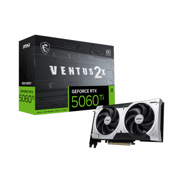 Carte Graphique Msi Geforce Rtx 5060 Ti Ventus 2x Oc Plus 8 Go Gddr7 -912-V536-050 Tunisie