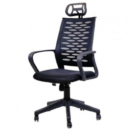CHAISE ATLAS MESH AVEC TETIERE – Base Chrome Tunisie