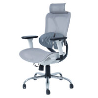 Chaise Directeur Spider Base Chrome – Gris Tunisie