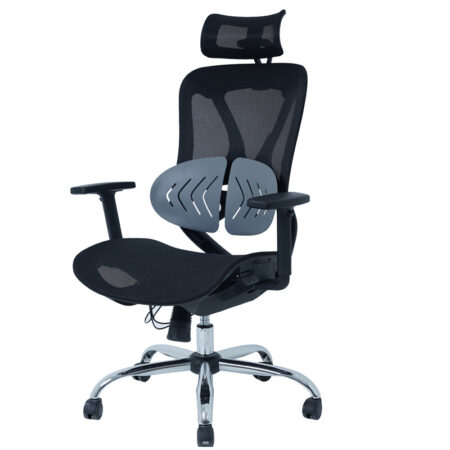 Chaise Directeur Moon Base Chrome – Noir Tunisie