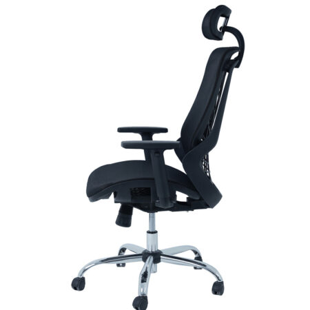 Chaise Directeur Spider Base Chrome – Noir Tunisie