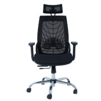 Chaise Directeur Oxygène Base Chrome – Noir Tunisie