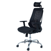 Chaise Directeur Spider Base Chrome – Noir Tunisie
