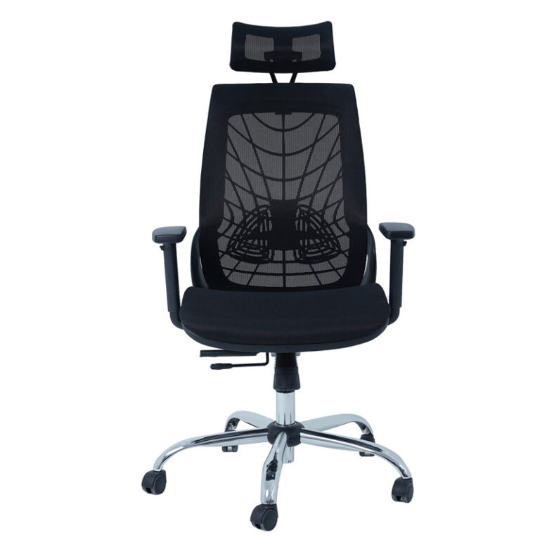 Chaise Directeur Spider Base Chrome – Noir Tunisie